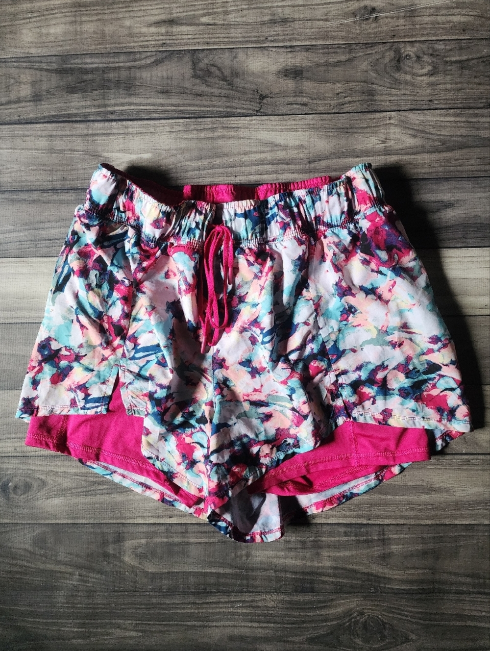 Avia Large Athletic Shorts Pink/Floral